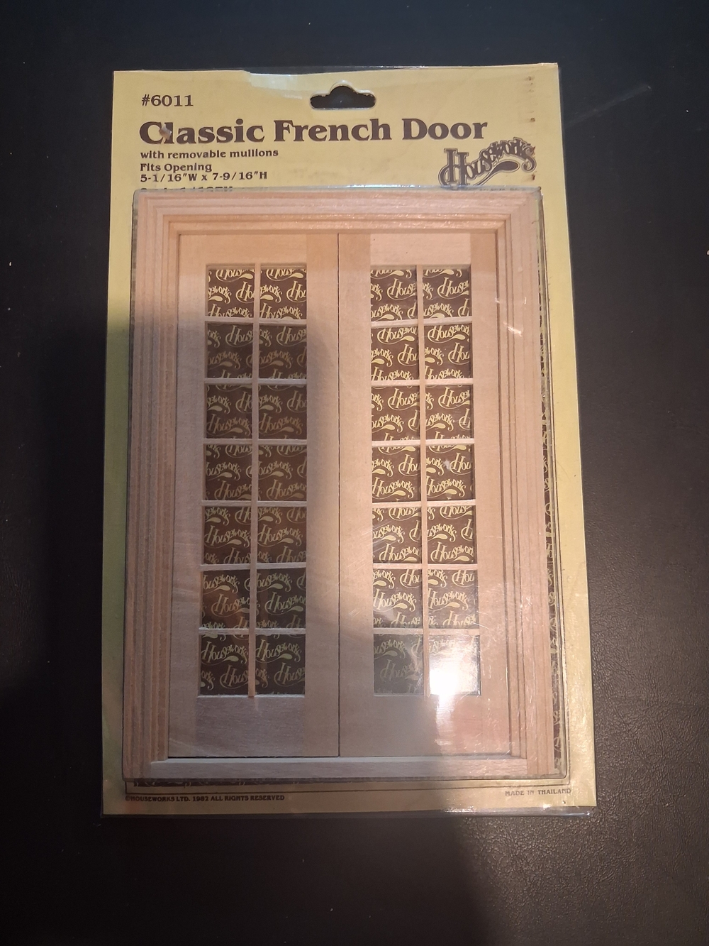 Houseworks #6011 Classic Double French Door in 1:12 scale